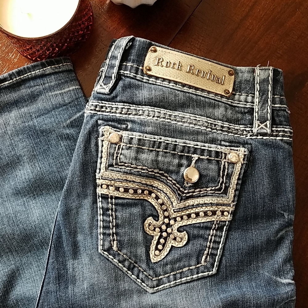 Rock Revival Betty Mid Rise Boot Cut Jeans